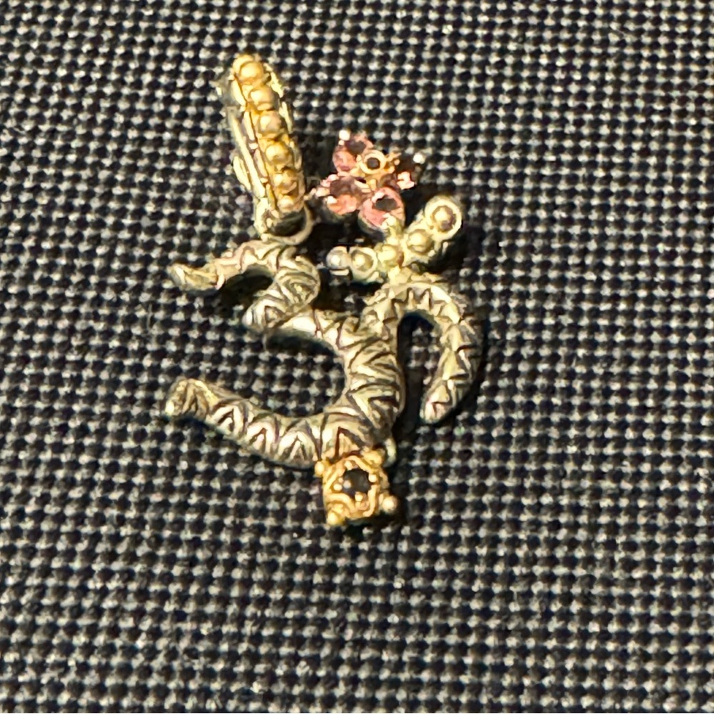 Barbara Bixby Om pendant — pink tourmaline and black sapphire